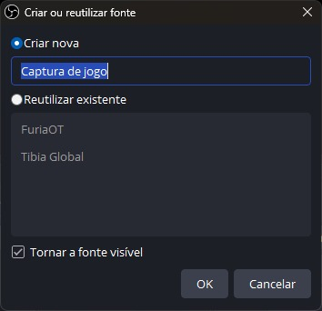 OBS: create the source